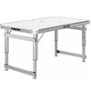 LeeQinersw Tavolo da Esterno Pieghevole Stabile | Altezza Regolabile 3 Livelli, Tavolo a Valigetta, Elevata capacità di Carico, per Barbecue, Campeggiatori, Famiglie, Bianco, 70CM