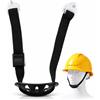 POPETPOP Sottogola regolabile in poliestere nero tipo Y per casco rigido | Fibbia in plastica, tocco delicato sulla pelle, cantiere di sicurezza, uso lavoratore, finitura nera, parte di ricambio