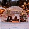 Generic Tenda a cupola da esterno per 4-8 persone, igloo a bolle resistente alle intemperie con chiusura rapida con cerniera per porta e finestra, kit a cupola geodetica per campeggio, giardino e osservazione