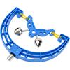 Generic Style Bank Stick Rod Rest Head Dual Metal Bell Bite Alarm | Nylon ABS Hollow Frame Elastic Band Buffering Standard Thread Connector