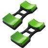 Risveglio Supporto per manubri in plastica ABS, confezione da 2 | Staffa antirollio per bilanciere, piccola attrezzatura da palestra portatile, organizer per allenamento a casa, verde