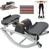Generic Stepper a dondolo laterale con fasce di resistenza, macchina compatta per fitness per allenamento di equilibrio e allenamento