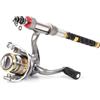 aqxreight Canna da Pesca Telescopica e Mulinello Combo Kit Completo Mulinello da Pesca Spinning Gear Organizer Set di Aste Materiale per la Ad Alto Tenore di Carbonio la Canna da Telescopica (1,5 m)