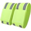 Abaodam 2 Pezzi Bracciale Riflettente Sportivo ad Alta Elasticità | Tessuto Elastico Verde Chiaro, Design Riflettente, Accessorio Sportivo, per Corsa e Trekking Notturno