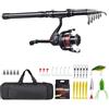aqxreight 180 Cm/210 Cm/240/270 Canna da Pesca Telescopica Mulinello Combinato Set Attrezzatura da Pesca Accessori Asta Telescopica Portatile Conveniente Trasportare Duro Rende il Materiale a (240