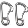 FP INOX Moschettone occhio 10 mm molla asimmetrico lunghezza 100 mm Acciaio Inox 316 (Set di 2)