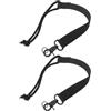 Operitacx 2 Pezzi Cinturino per Scarponi da Snowboard con Portachiavi Nero | Nylon Regolabile, Collegamento Sicuro e Uso Versatile, per Resort e Sci, Confezione da 19,5cm