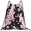 Dusviba Zaino con coulisse in fiore di ciliegio giapponese | Borsa da palestra leggera in poliestere resistente all'acqua per sport, viaggi, scuola, yoga, spiaggia, shopping