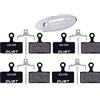 CYCEARTH 4 paia di pastiglie freno a disco per bicicletta Shimano XT Br-M8000 M785 XTR M9000 M9020 M987 M988 M985 SLX m7000 M675 Deore M615 RS785 CX75 R515 R315 Alfine S70 S70 (semi-metallico)