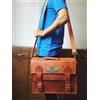Fatto a mano Borsa A Tracolla Da Uomo GVB Vintage In Pelle Per Laptop E Affari 17"