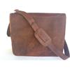 "Handmade" Nuova Borsa Posta Uomo Marrone In Vera Pelle per Laptop Macbook 9X11X4"