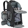K&F CONCEPT Zaino Foto 30L 3 Scomparti Impermeabile Nero Grigio | Zaino 30L, 3 scomparti, parapioggia, laptop 16'', cintura vita, drone/DSLR, treppiede, 1.5kg, viaggio outdoor, B12