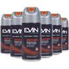 EVIN HOMME - Deodorante Uomo Spray Mercury, 6x150ml | Fragranza Mandarino Verde e Legno d'Agrumi, Durata 24h