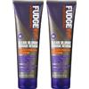 Fudge, Clean Blonde Damage Rewind, Shampoo Tonalizzante Viola Professionale, Per Capelli Biondi, 250 Millilitro (Confezione da 2)