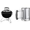 Weber 1111004 Smokey Joe Original Barbecue Kettle Antracite Nero & 7447 Compact Rapidfire Chimney Starter
