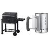 Tepro 1164 Toronto Click 2019 Barbecue a carbone, Acciaio inox, Antracite & Weber 7447 Ciminiera per barbecue a carbone