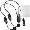 Pilipane 2,4 g di cuffie wireless microfono vocale professionale amplificatore ad alta fedelity suono 50m gamma leggera comodo per il karaoke insegnamento turistico fitness 2 in 1 design