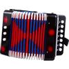 Parliky Nero Mini Fisarmonica Educativa, per Ragazzo Ragazza Strumento Musicale | Formato Mini, Pratica Musicale, Allenamento Coordinazione Mano Occhio, ABS e Metallo, per Studio
