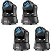 Yespick 4PCS 70W Teste Mobili Luci Palcoscenico Spot Beam, Mini Luce da Discoteca LED RGBW DMX512 Spettacolo di Luci con Controllo Vocale Luce per Feste per Club Bar Halloween DJ