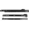 Amig - Set di 2 guide scorrevoli metalliche con ruote | binari per cassetti di mobili, cassettiere o armadietti | acciaio | colore nero | resistenza di carico: 18 kg/coppia, dimensioni: 500 mm
