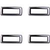 IXTRIMA 4 Pezzi, Placca compatibile Con Bticino Living, Placche Plastica Bombata 3/4/7 posti, per supporti blu - kit 4 pz