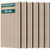 VOUNOT® Set da 6 Pannelli Fonoassorbenti 120 x 60 cm, Rovere Bianco | Pannelli 3D in MDF con Feltro di Poliestere Ignifugo, Fonoassorbenti, per Soggiorno, Camera, Ufficio e Decorazione Murale