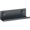 Wenko Scaffale portaspezie Jet S, mensola da parete in metallo, 25 x 7,5 x 7,5 cm, per forare, fissaggio alternativo con adattatori Static-Loc® Plus (inclusi), senza foratura, colore nero, materiale