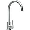 SCHOCK -Miscelatore Cucina PRIMA, Rubinetto Monocomando Canna Alta Curvata | Schock Saving 90°, Rotazione canna 360°, Acciao Inox 304 Massiccio, Abbinabile ai lavelli.