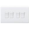 Knightsbridge CU4100 bordo curvo 10 A 4 bande 2 vie interruttore, bianco
