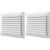 La Ventilazione BDR1714B Griglia di Ventilazione in Plastica Rettangolare da Sovrapporre, Bianco, 175x146 mm (Confezione da 2)