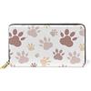TropicalLife Rootti Donne Portafoglio Lungo Gatto Zampa Modello In Vera Pelle Oro Cerniera Borsa Moneta Contanti Telefono Pochette Multi Card Holder Bag per Ragazza Donne