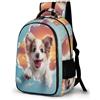 WECECE Zaino Scolastico 3D Animal Puppy Motif Alunni 13 Anni Zaino per Computer Cute Dog Ragazzo Classe 8-10 Zainetto Resistente Durable Scuola e Tempo Libero School Bag