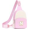YOOLIFE Borsa a tracolla con lettere per bambine, marsupio per bambini | Borsa a mano per bambini, regalo personalizzato per ragazze, 3, 4, 5, 6, 7, 8, 9, 10, 11 anni, regalo personalizzato per