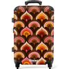 NoBoringSuitcases.com NoBoringSuitcases© Trolley Medio Rigido Valigia Media Da Viaggio Aereo | 67x43x25 cm - Leggera Ruote Valigie Stiva M Suitcase Luggage Trolly Light Motivo - Retro - Colorato