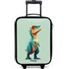 NoBoringSuitcases.com NoBoringSuitcases© Valigia Per Bambini Compatto Bagaglio Ultraleggero | 48x31x19 cm - Bagagli Rigidi LED Ruote Valigie Neonato Bimbi - Ragazzo - Dino - Occhi - Fantastici