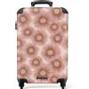 NoBoringSuitcases.com NoBoringSuitcases© Valigia Bagaglio A Mano Trolley Cabina Da Viaggio Rigido | 55x35x20 cm - Leggero Aereo 4 Ruote Luggage Carry On Gerbere - Fiori - Rosa