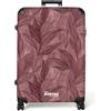 NoBoringSuitcases.com NoBoringSuitcases© Valigia Grande Trolley Da Stiva Viaggio Rigida Leggera | 77x51.5x28 cm - Ruote Valigie Bagaglio Suitcase Large XL Luggage Foglie - Motivo - Viola