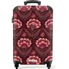 NoBoringSuitcases.com NoBoringSuitcases© Valigia Cabina Trolley Da Viaggio Bagaglio A Mano Aereo | 55x35x20 cm - Rigido Leggerissimo 4 Ruote Valigie Leggera Luggage Fiori - Ventaglio - Viola