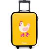 NoBoringSuitcases.com NoBoringSuitcases© Valigia Per Bambini Compatto Bagaglio Ultraleggero | 48x31x19 cm - Bagagli Rigidi LED Ruote Valigie Neonato Bimbi - Ragazzo - Kip - Pattini a rotelle - Giallo