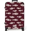 NoBoringSuitcases.com NoBoringSuitcases© Valigia Grande Trolley Da Stiva Viaggio Rigido Leggero 4 | 77x51.5x28 cm - Ruote Valigie Per Large XL Bagaglio Luggage Pesci - Grafici - Motivo - Scuro