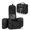Chakipee Beauty Case da Viaggio per Donna da Appendere - Borsa da Toilette e Trousse Uomo Organizer Portatile per Cosmetici e Prodotti da Bagno - Adatto per i viaggi e la palestra Nero,Grande