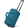 REDOLZ Duffle Essentials, nero, S, Borsa da viaggio con ruote
