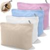 Xinxinphi 4 Pz Pochette Donna Trucchi con Cerniera, Bustina Portatutto Velluto Coste, Borsa Cosmetica Tela, Trousse Viaggio Portatile, Portamonete Piccola, Poschette Trucco Sacchetti per Conservazione Cosmetici