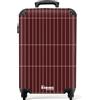 NoBoringSuitcases.com NoBoringSuitcases© Valigia Cabina Trolley Da Viaggio Bagaglio A Mano Aereo | 55x35x20 cm - Rigido Leggerissimo 4 Ruote Valigie Leggera Luggage Linee - Motivo - Bordeaux