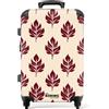 NoBoringSuitcases.com NoBoringSuitcases© Valigia Media Trolley Medio Viaggio Rigido Leggero 4 | 67x43x25 cm - Ruote Valigie Stiva Dimensioni M Leggera Bagaglio Suitcase Botanico - Motivo - Bordeaux