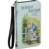Things2Die4 House at Pooh - Portafoglio da polso con chiusura a scatto, portamonete con cerniera, 4 scomparti per carte e banconote, regalo affascinante per i fan, Azzurro chiaro, 18 cm