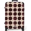 NoBoringSuitcases.com NoBoringSuitcases© Valigia Grande Bagaglio Da Stiva Trolley Viaggio Rigido | 77x51.5x28 cm - Leggero 4 Ruote Valigie XL Suitcase Luggage Pois - Motivo - Marrone