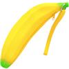 WisePoint Simpatico astuccio 3D in silicone a forma di banana, con polso e cerniera, per monete, chiavi, matite, divertente astuccio a forma di banana per borse e ciondoli, Giallo, casual
