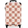 NoBoringSuitcases.com NoBoringSuitcases© Valigia Bagaglio A Mano Trolley Cabina Viaggio Aereo | 55x35x20 cm - Cabin Size Rigida Leggera 4 Ruote Valigie Luggage Retro - Classico - Rosa