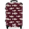 NoBoringSuitcases.com NoBoringSuitcases© Valigia Media Trolley Medio Viaggio Rigido Leggero 4 | 67x43x25 cm - Ruote Valigie Stiva Dimensioni M Leggera Bagaglio Suitcase Pesci - Grafici - Motivo - Scuro